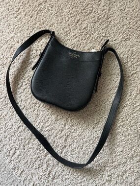 kate spade Black Pebbled Leather Saddle Crossbody